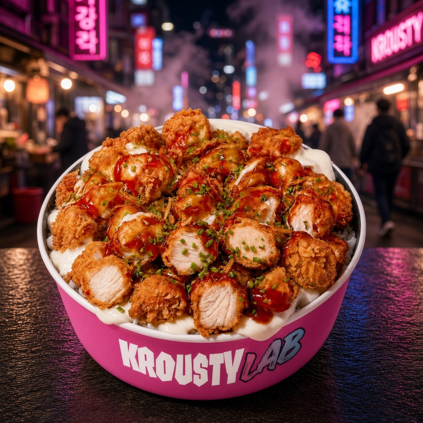 Krousty Tenders — poulet croustillant, riz thaï et sauces, Krousty Lab Haubourdin